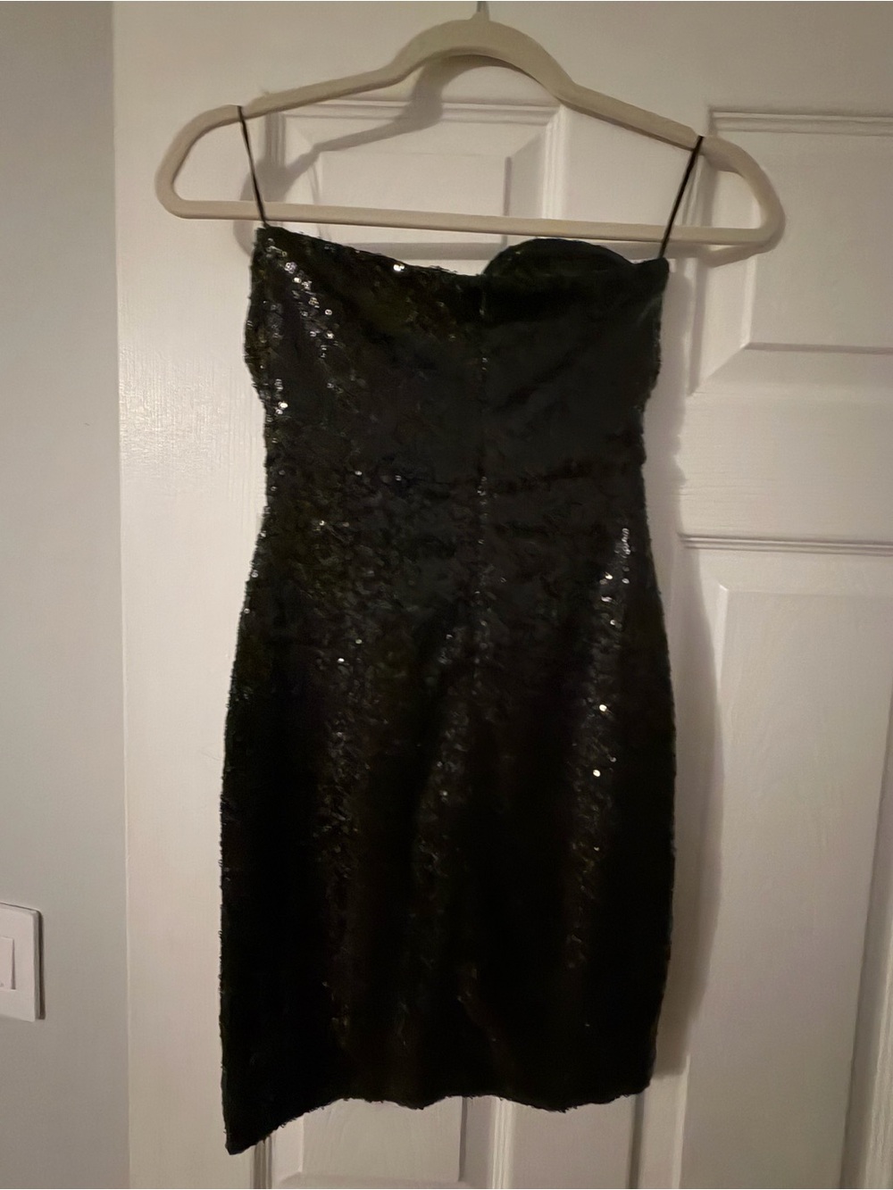 Tobi Black Strapless Sequin Cocktail Dress